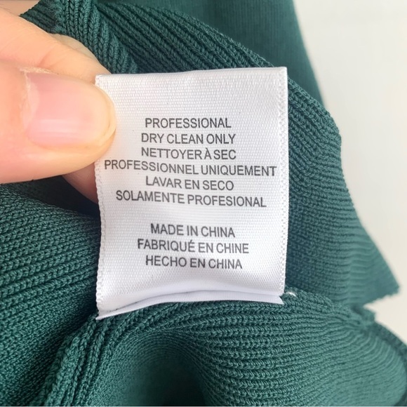 Sachin + Babi Emerald Green Sequin Bodycon Ribbed Dress - Picture 6 of 7